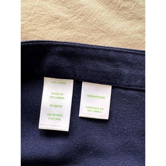 Lilly Pultizer Womens Size 10 Wide Leg Pants Gauze Crepe Pull On Stretch Office - Picture 9 of 9